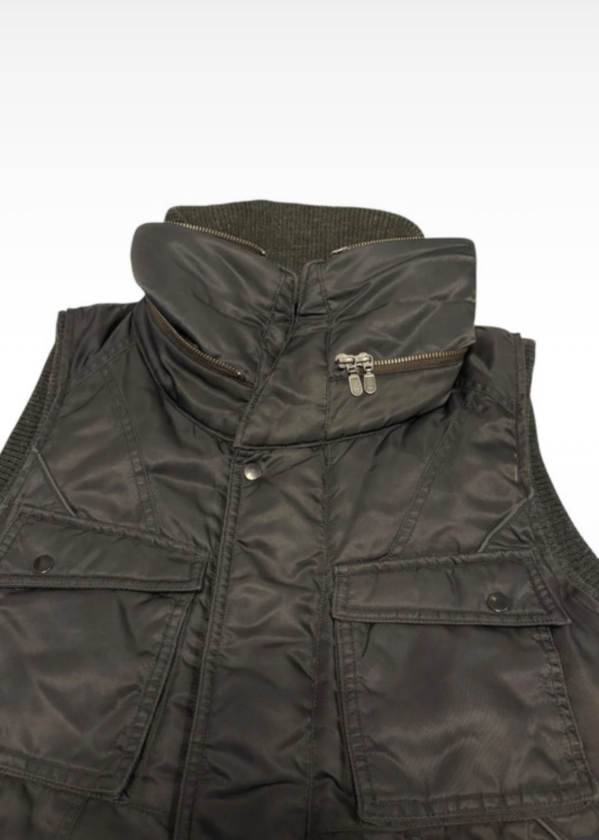 PPFM bono zip hood down filled gilet jacket