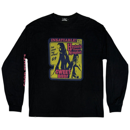 Hysteric Glamour girl graphic black longsleeve T-shirt