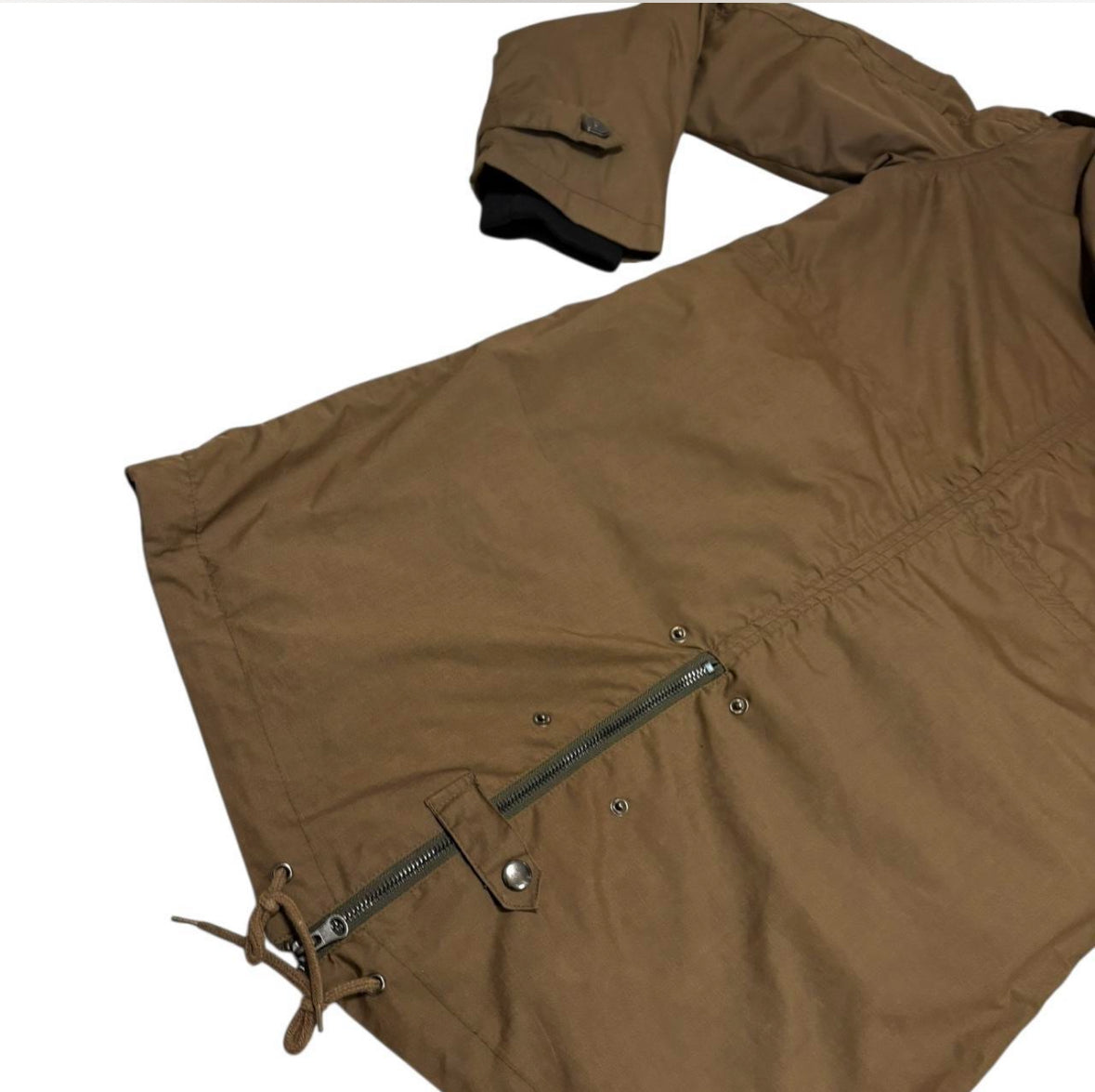 Tornado Mart parka khaki brown fur hood mod coat