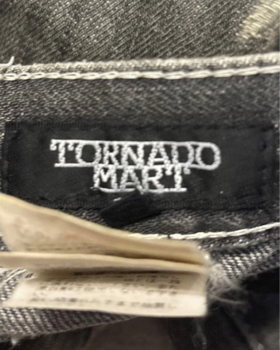 Tornado Mart distressed eyelet hole flare denim jeans