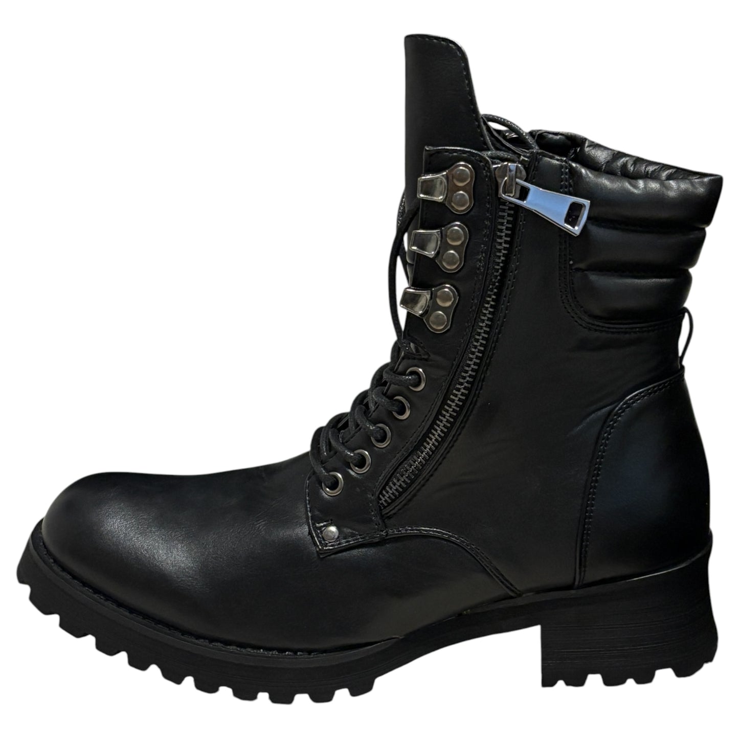 Japanese brand Boredom black studded side zipper ankle boots