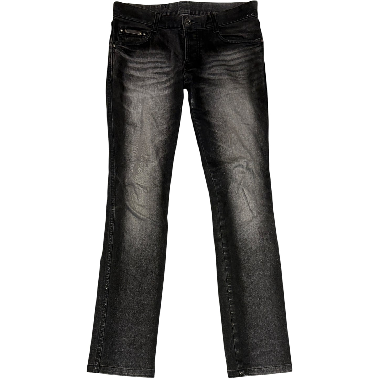 5351 Pour Les Hommes grey shine effect bootcut denim jeans