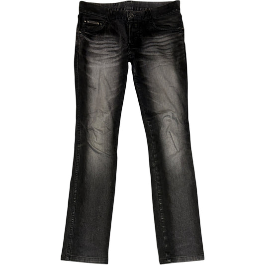 5351 Pour Les Hommes grey shine effect bootcut denim jeans