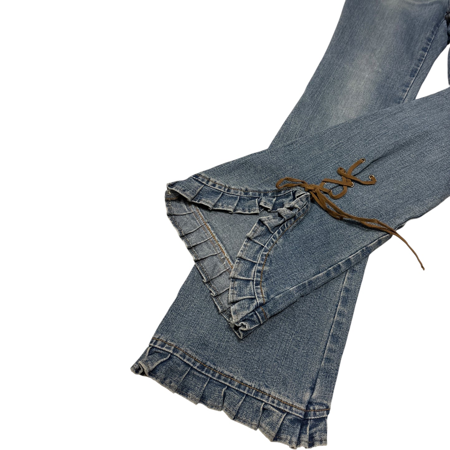 Liz Lisa lace up bootcut denim w/ embroided heart pocket