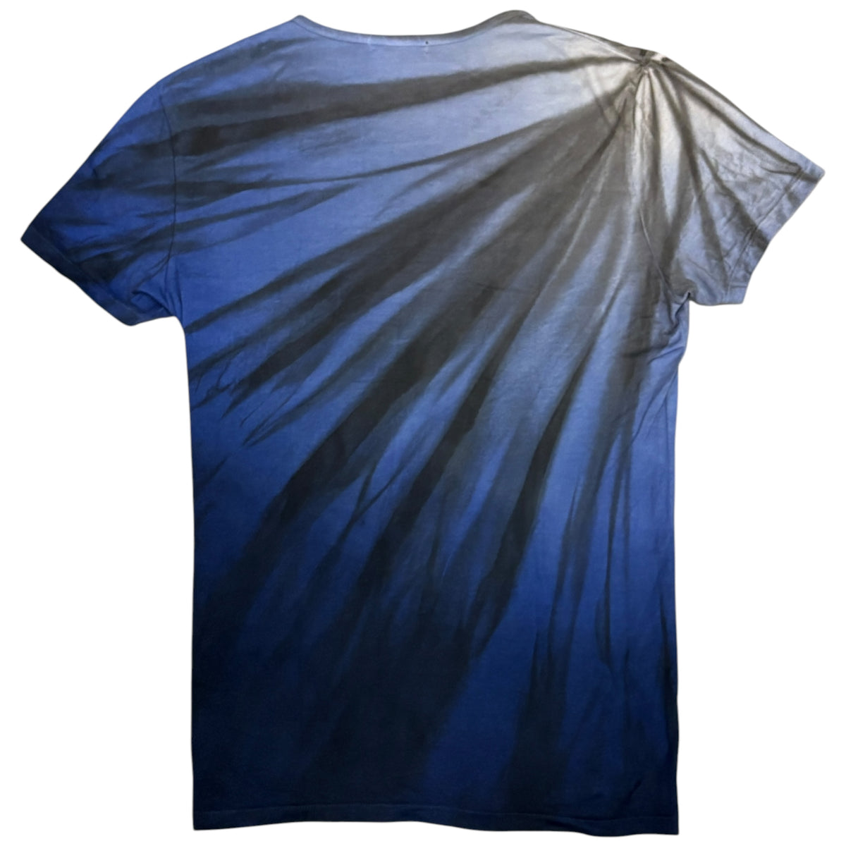 Civarize blue palm tree tropical fade wash V-neck T-shirt