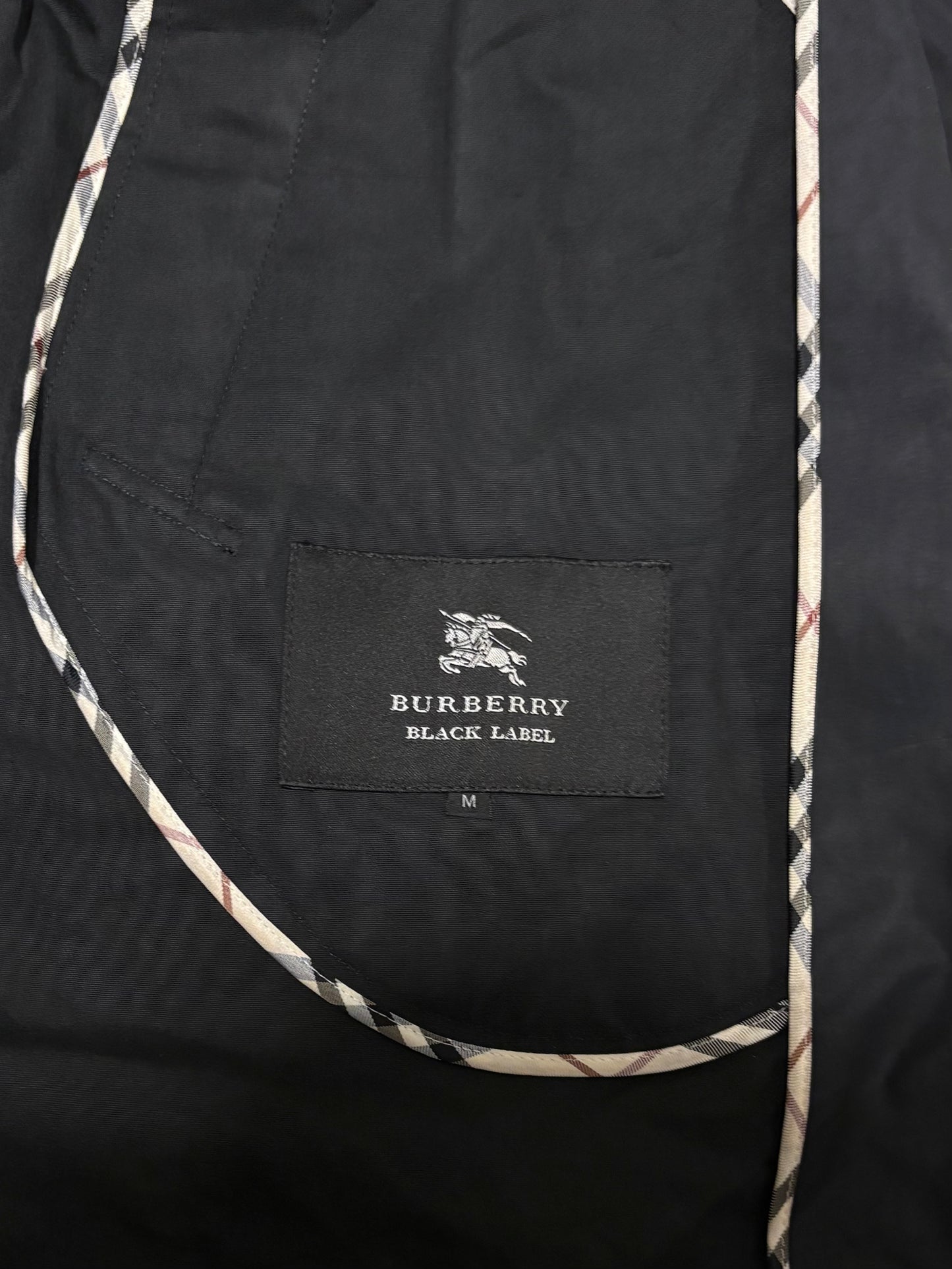 Burberry Black Label (JP exclusive line) black denim trench coat