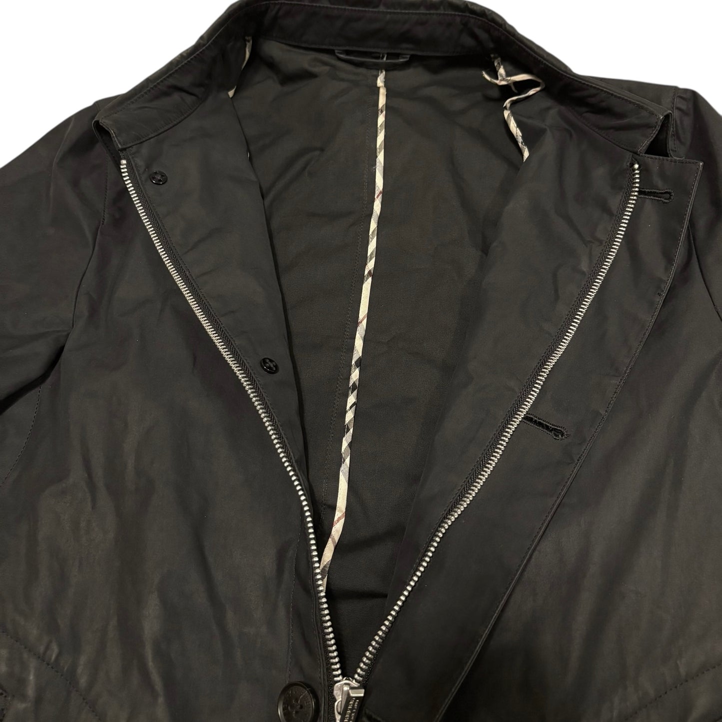 Burberry Black Label (JP exclusive line) black denim trench coat