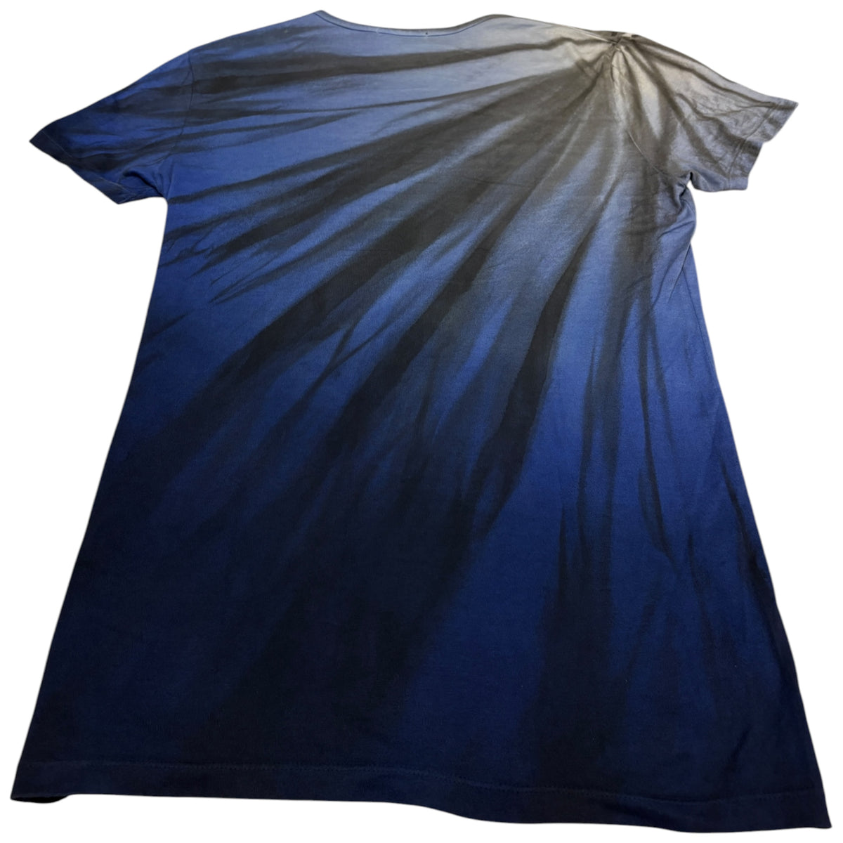 Civarize blue palm tree tropical fade wash V-neck T-shirt