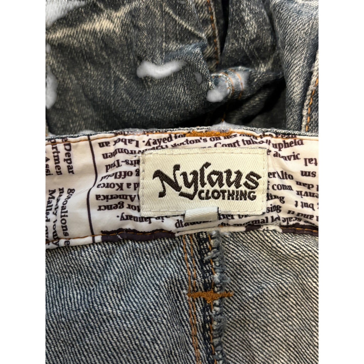 Japanese brand double waisted distressed whiskered denim jorts w/ multicolour belt loops