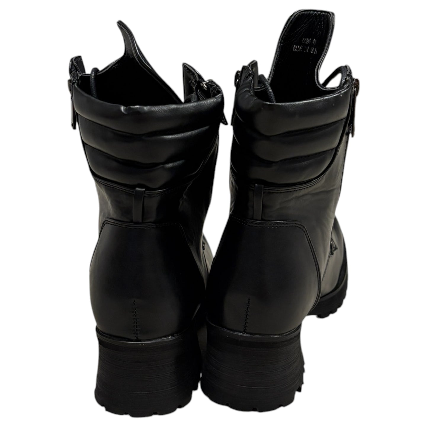 Japanese brand Boredom black studded side zipper ankle boots