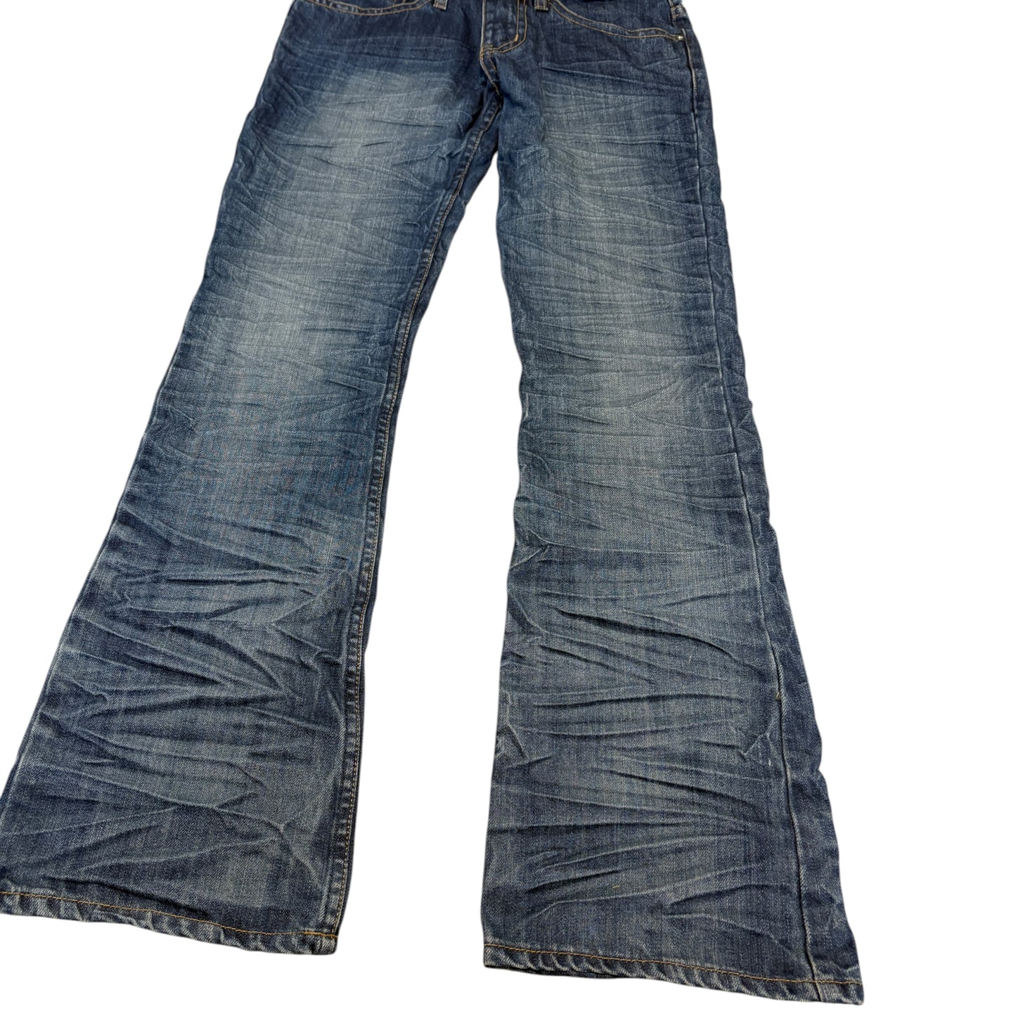 Midas snake wash bootcuts denim