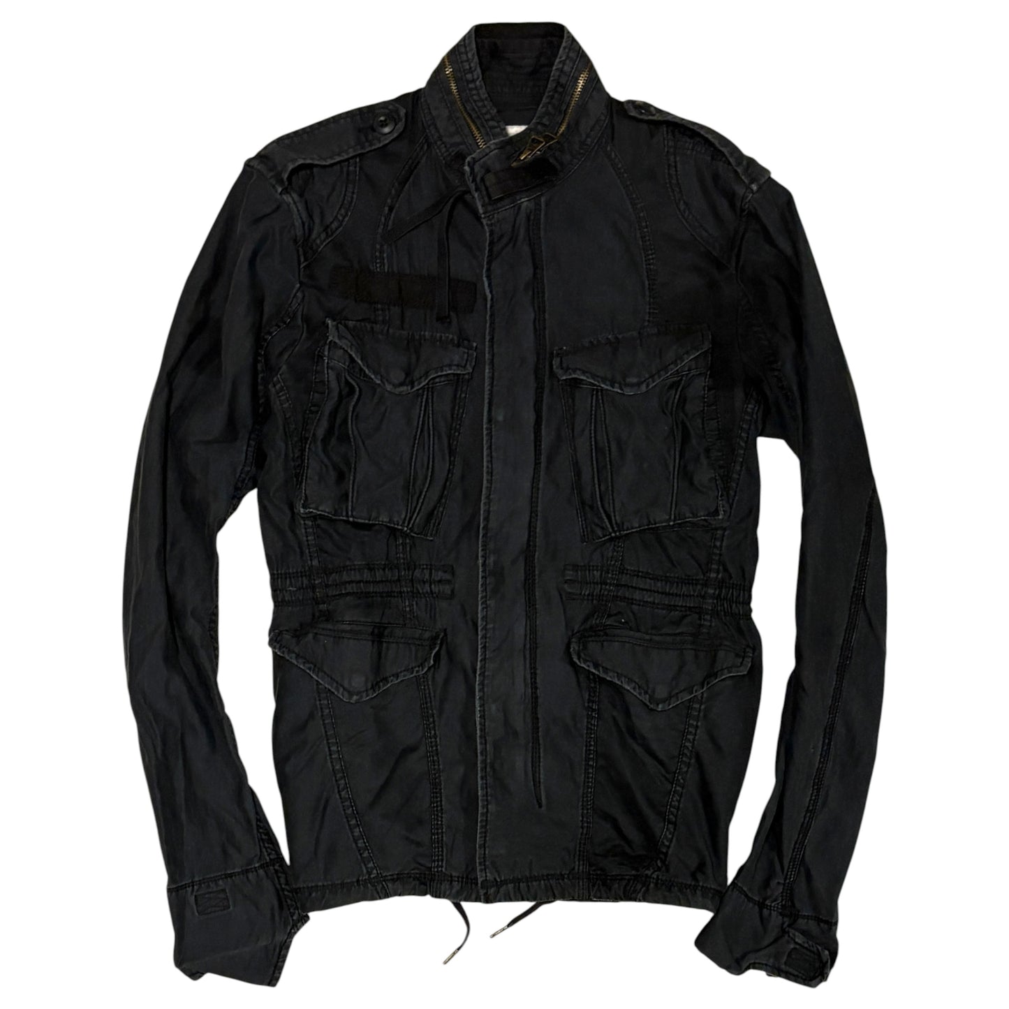 Goa multipocket detailed military jacket w bono hood & tassles