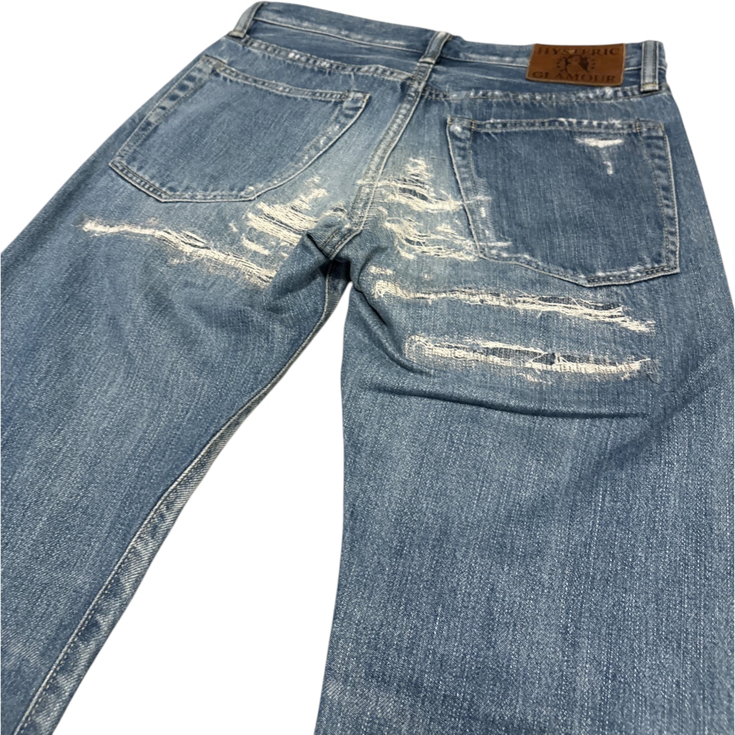 Hysteric Glamour blue distressed patchwork denim jeans