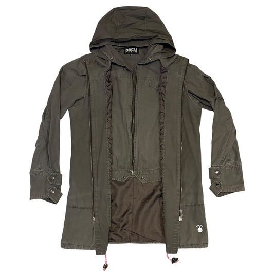 PPFM 3 in 1 khaki millitary jacket mod coat