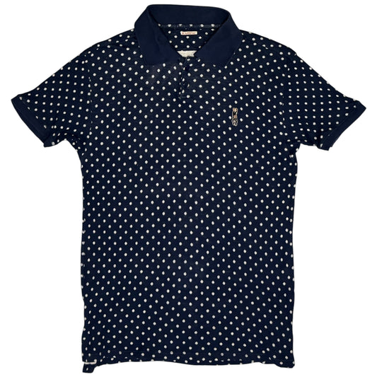Kapital navy polka dot pattern black bunny polo T-shirt