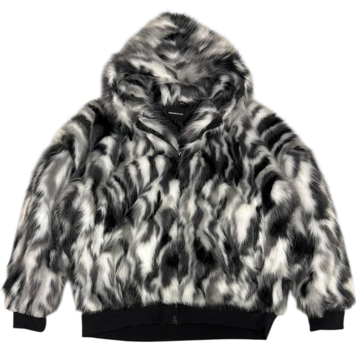 Semantic Design oversized panda fur coat