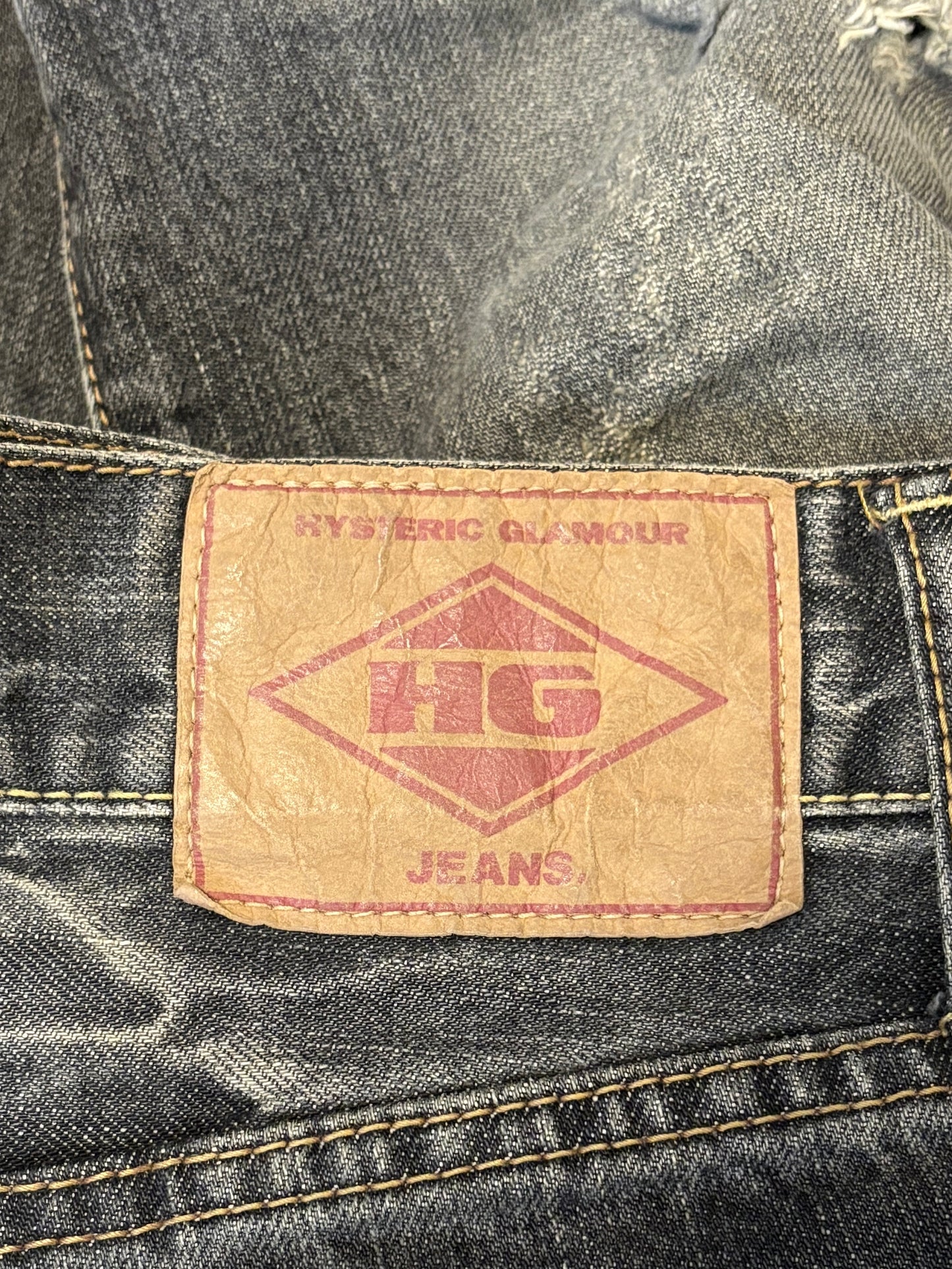 Hysteric Glamour grey studded denim jeans