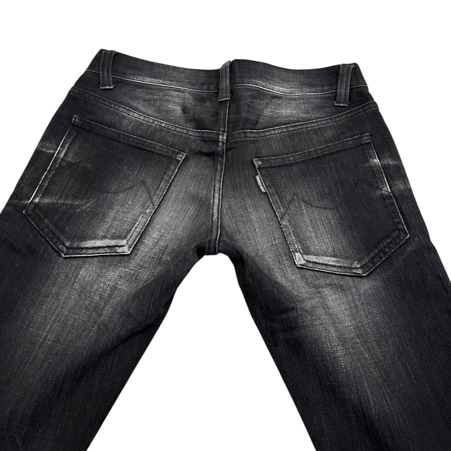 Tornado Mart black grey claw mark grey bootcut denim jeans