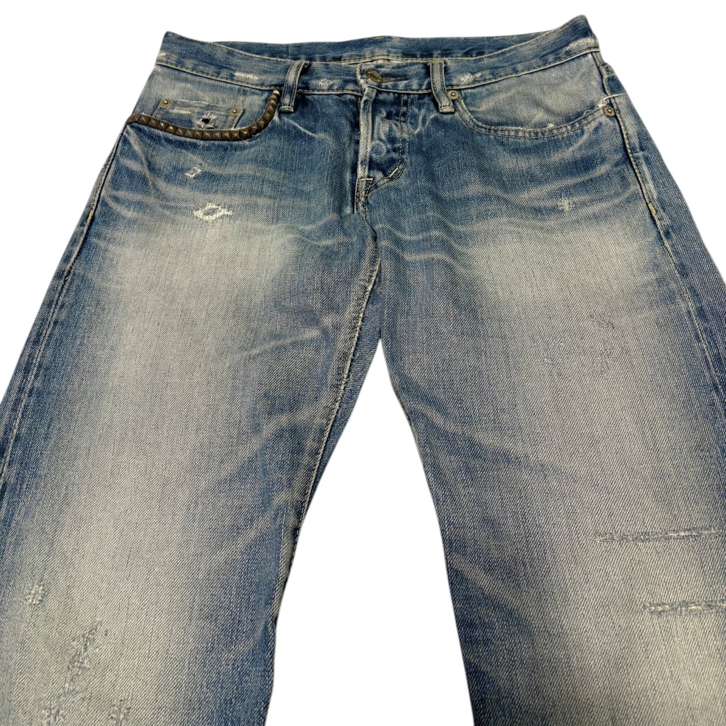 Hysteric Glamour studded pocket blue denim jeans