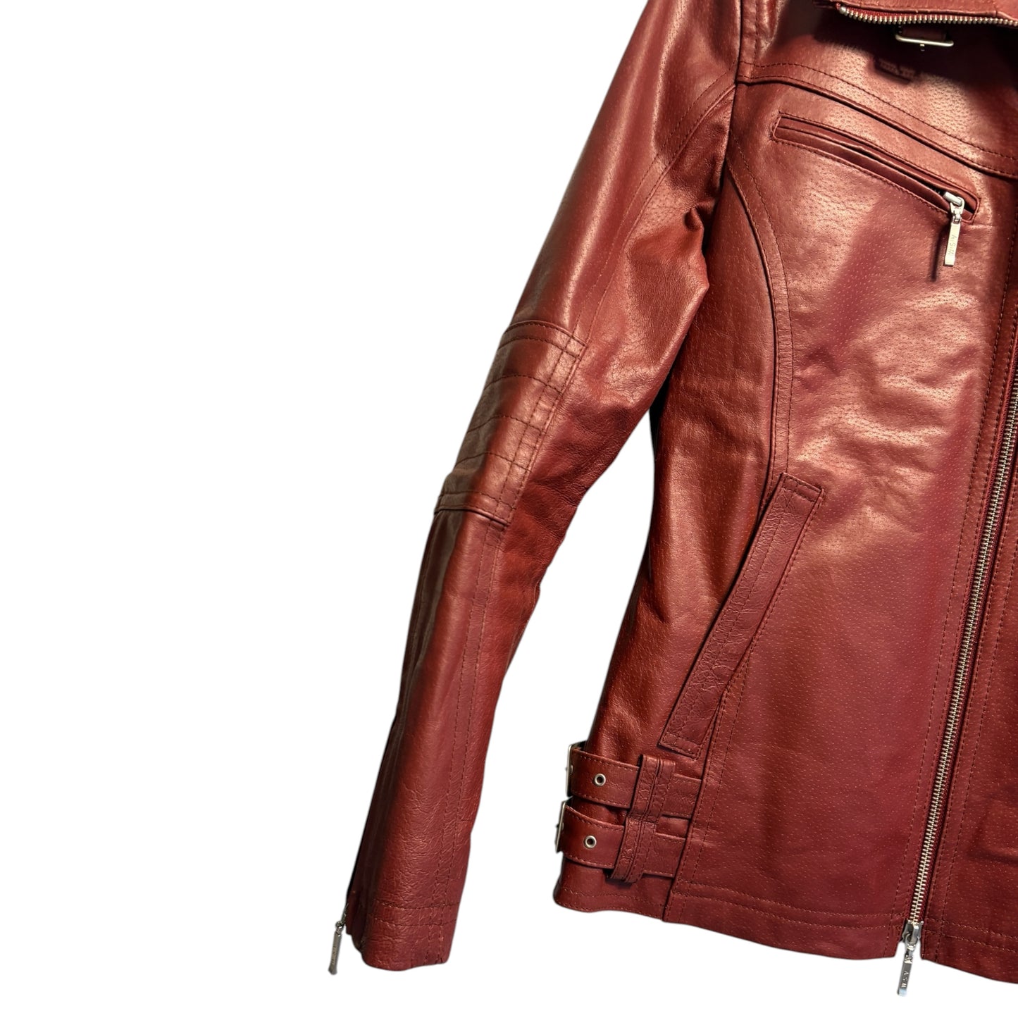 Atelier Sab Men (A.S.M) burgundy red buffalo leather jacket
