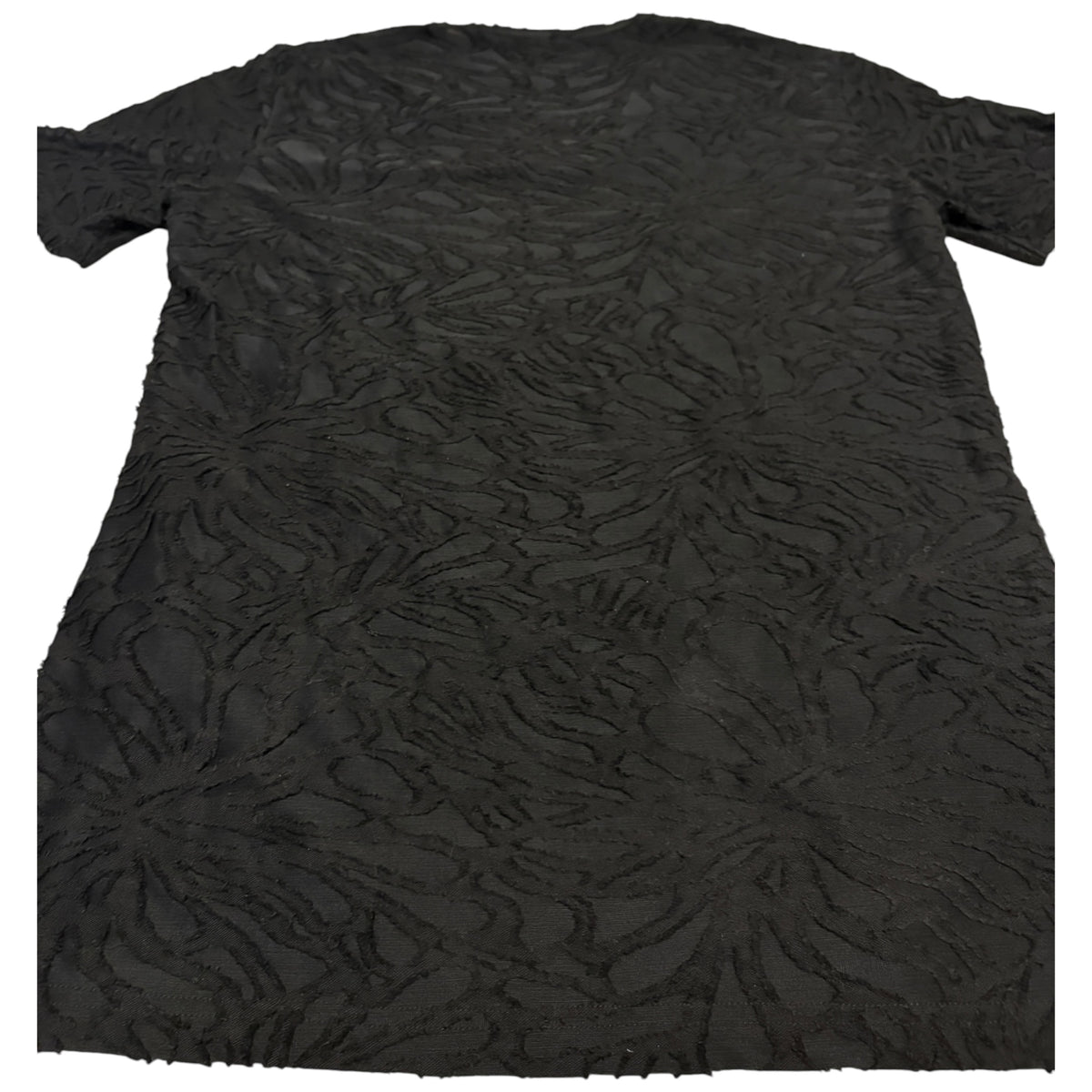 Tornado Mart black web knit layered T-shirt