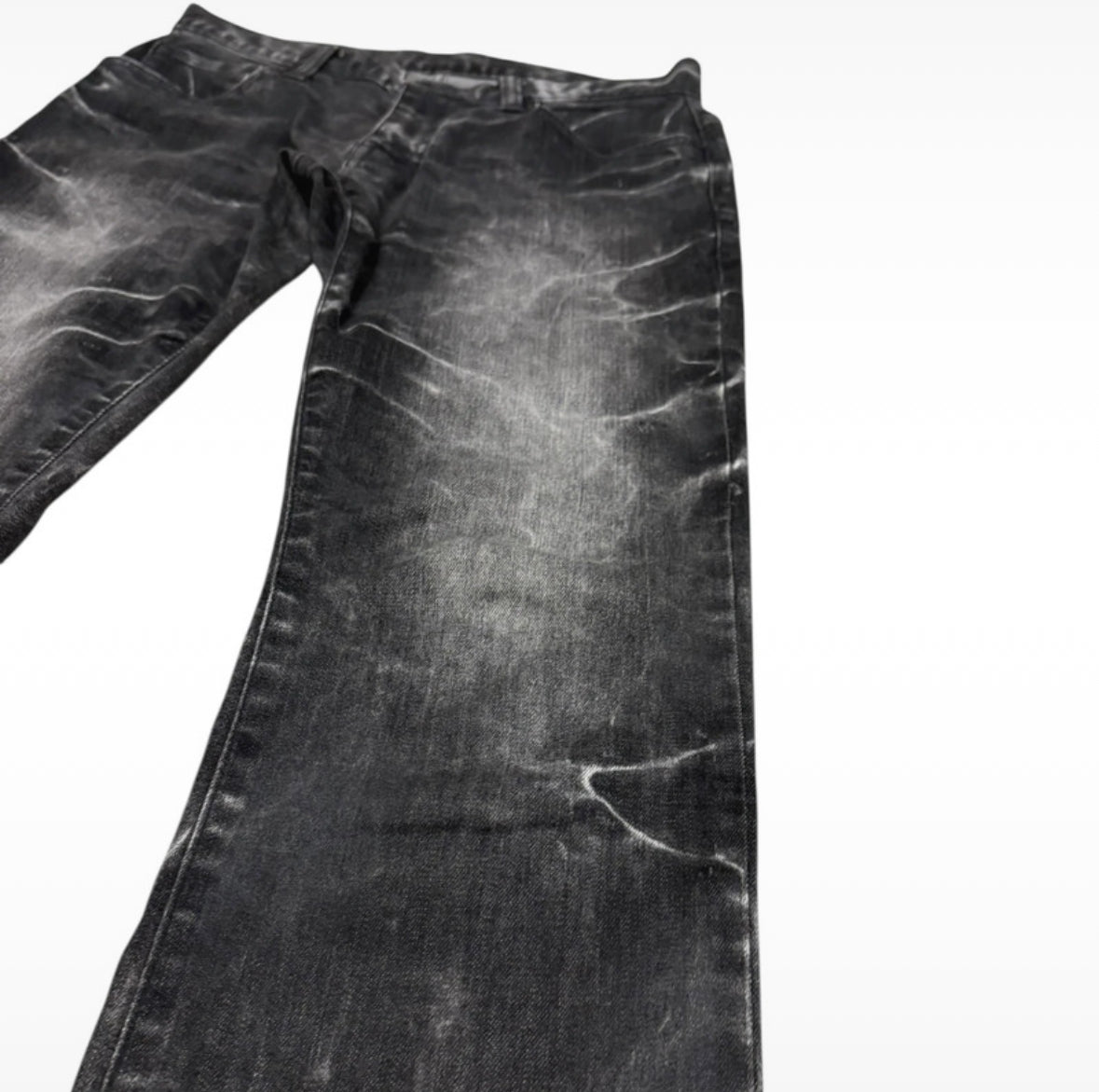 Tornado Mart black claw mark gradient streak denim jeans