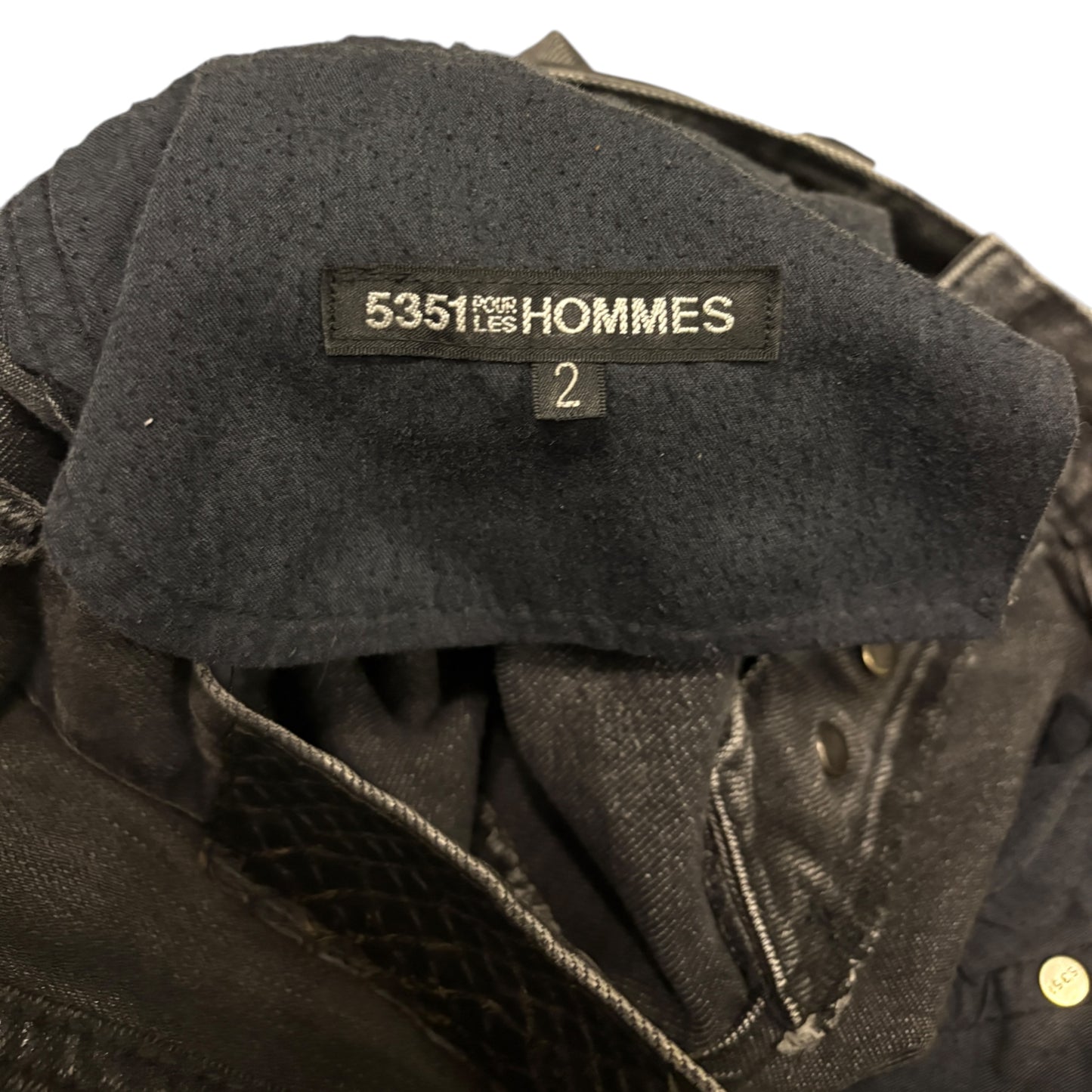 5351 Pour Les Hommes grey shine effect bootcut denim jeans
