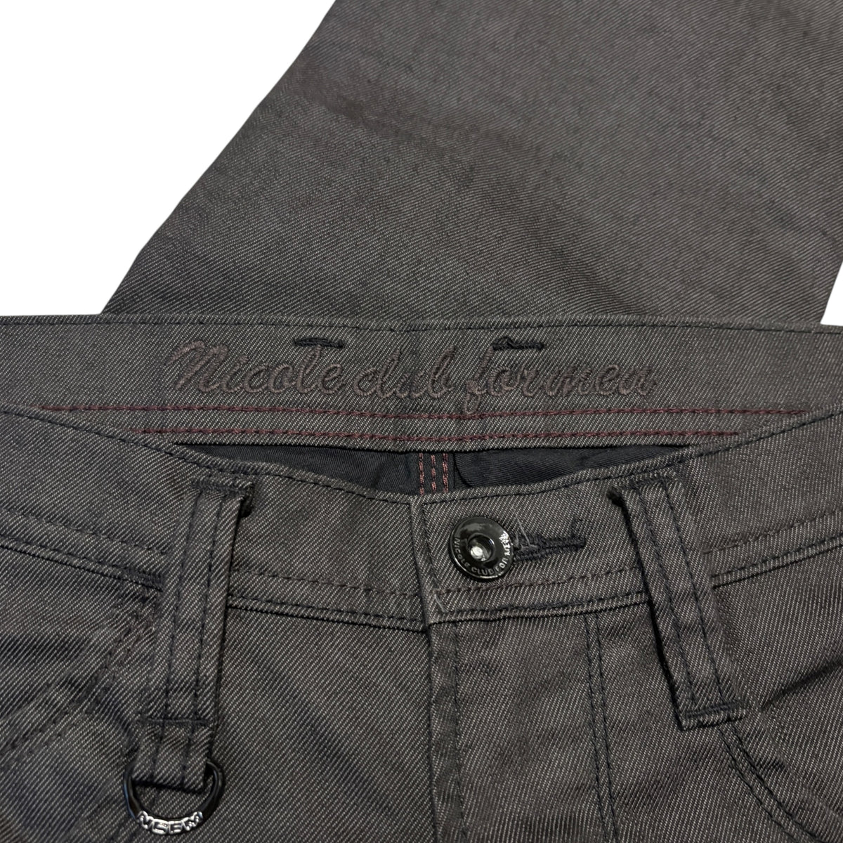 Nicole Club grey detailed shoecut denim jeans