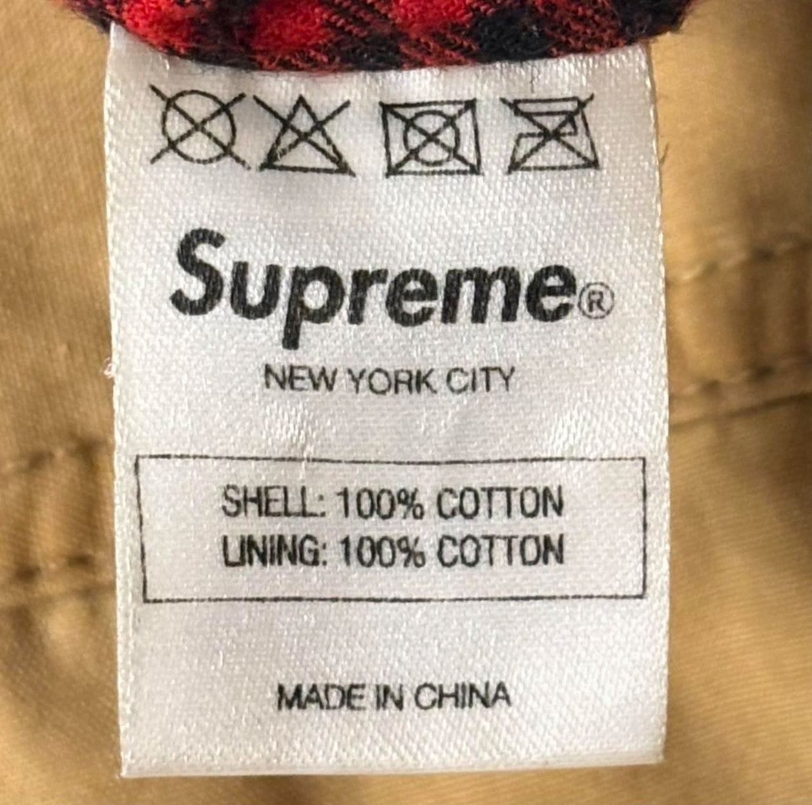 Supreme tan brown cotton work jacket