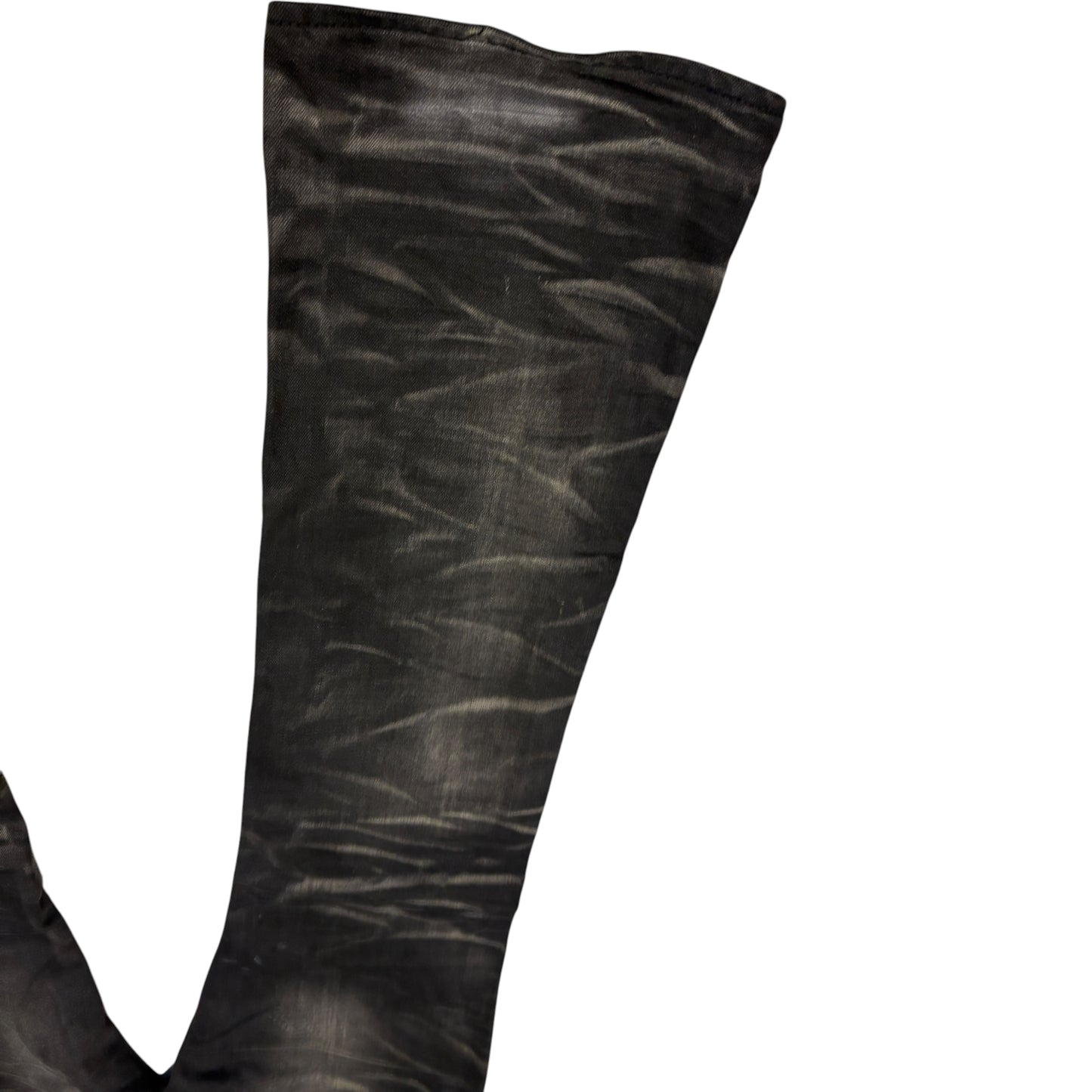 Fuga streaked honeycomb black bootcut denim jeans