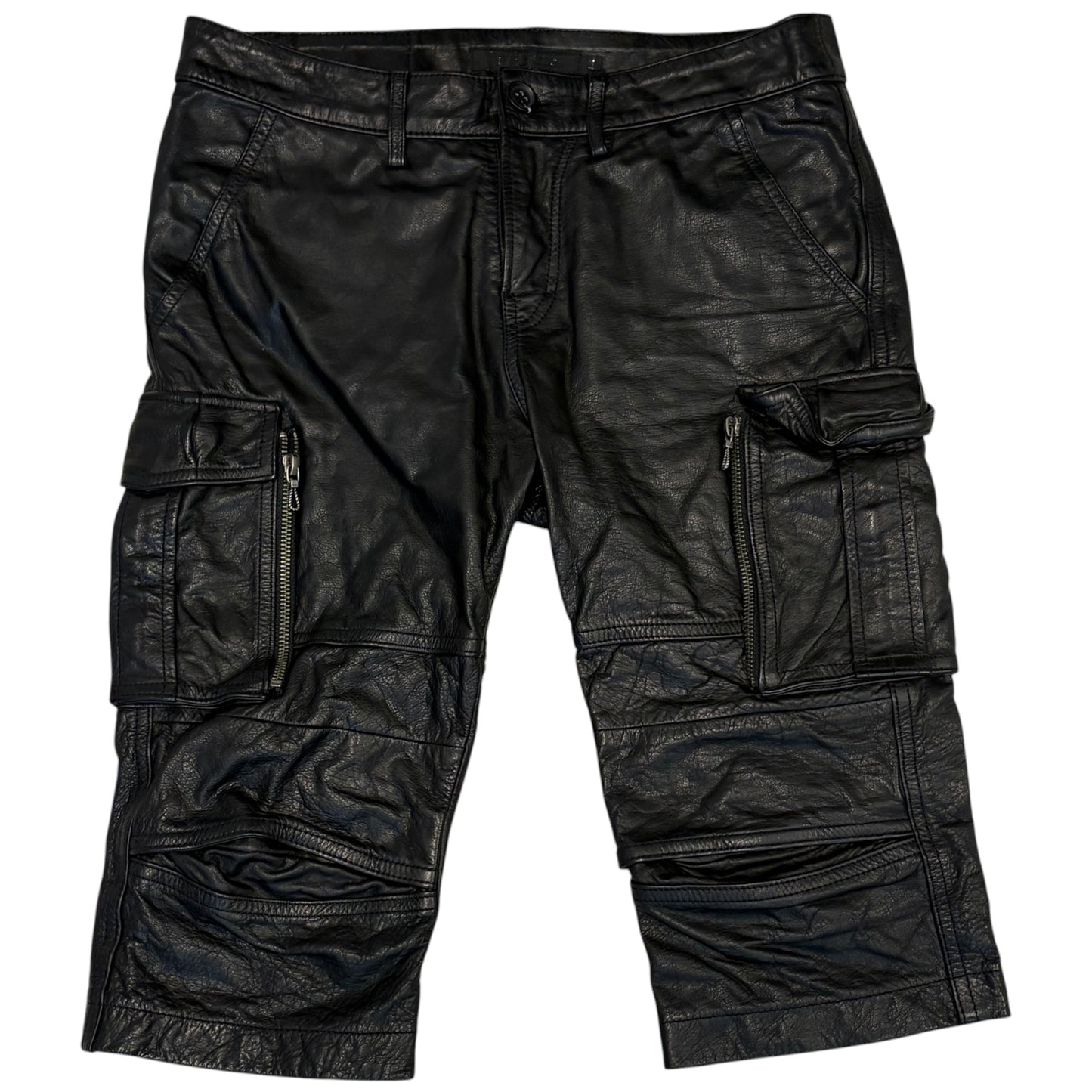 Fuga leather multipcoket cargo shorts