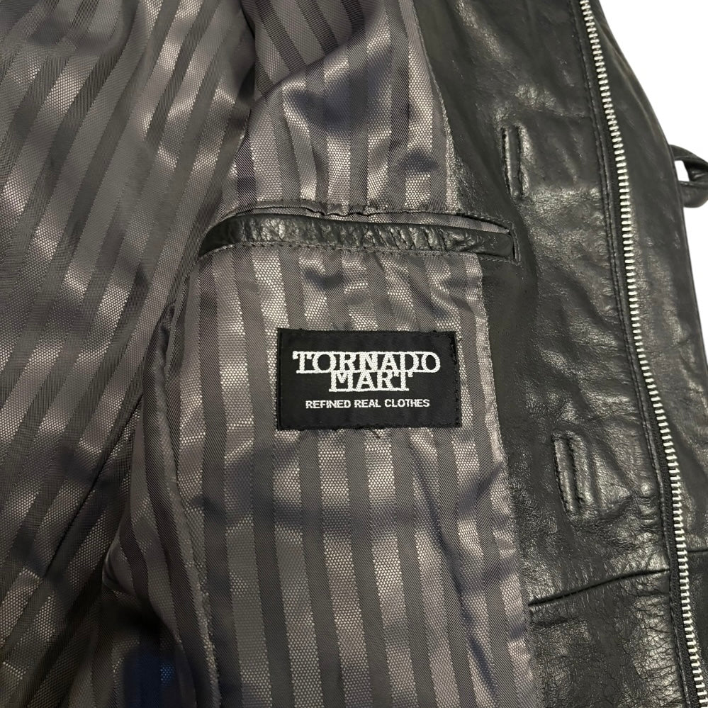 Tornado Mart buffalo leather duffle jacket w hood