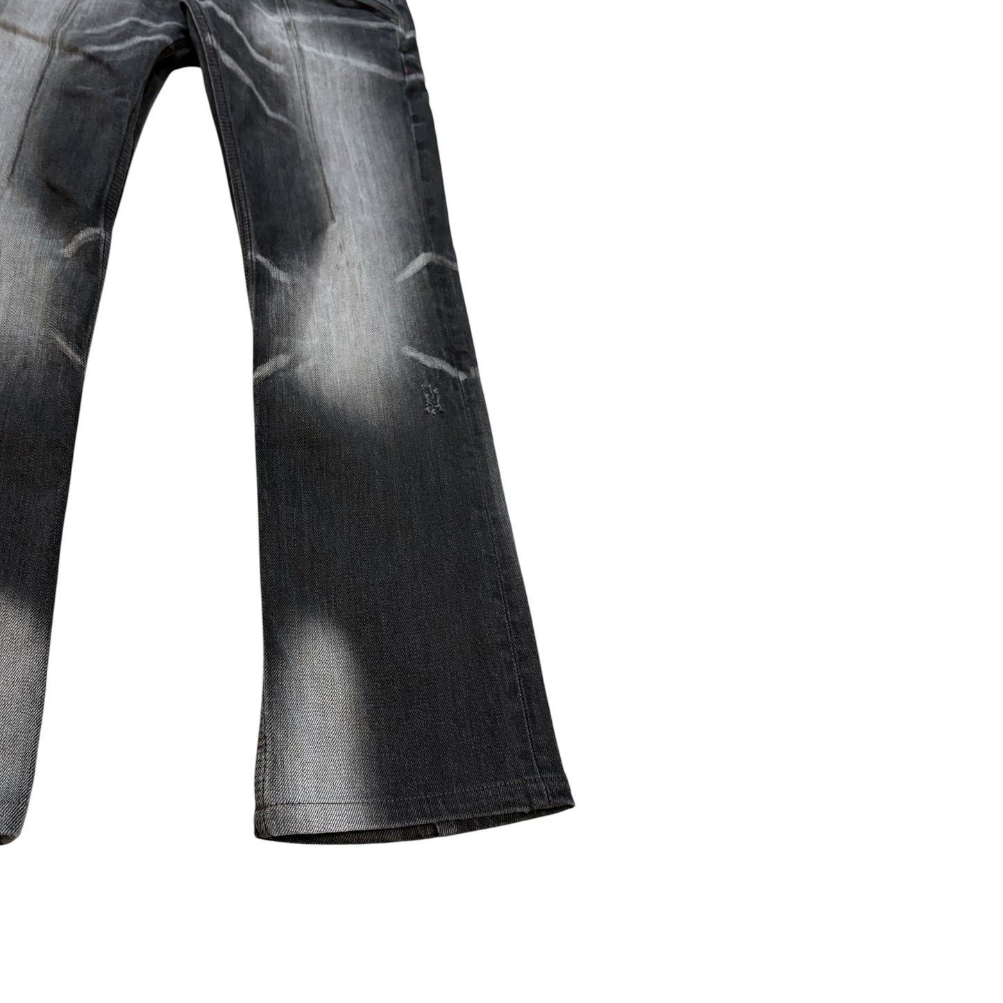 Nicole Club grey streaked claw mark shoe cut denim jeans