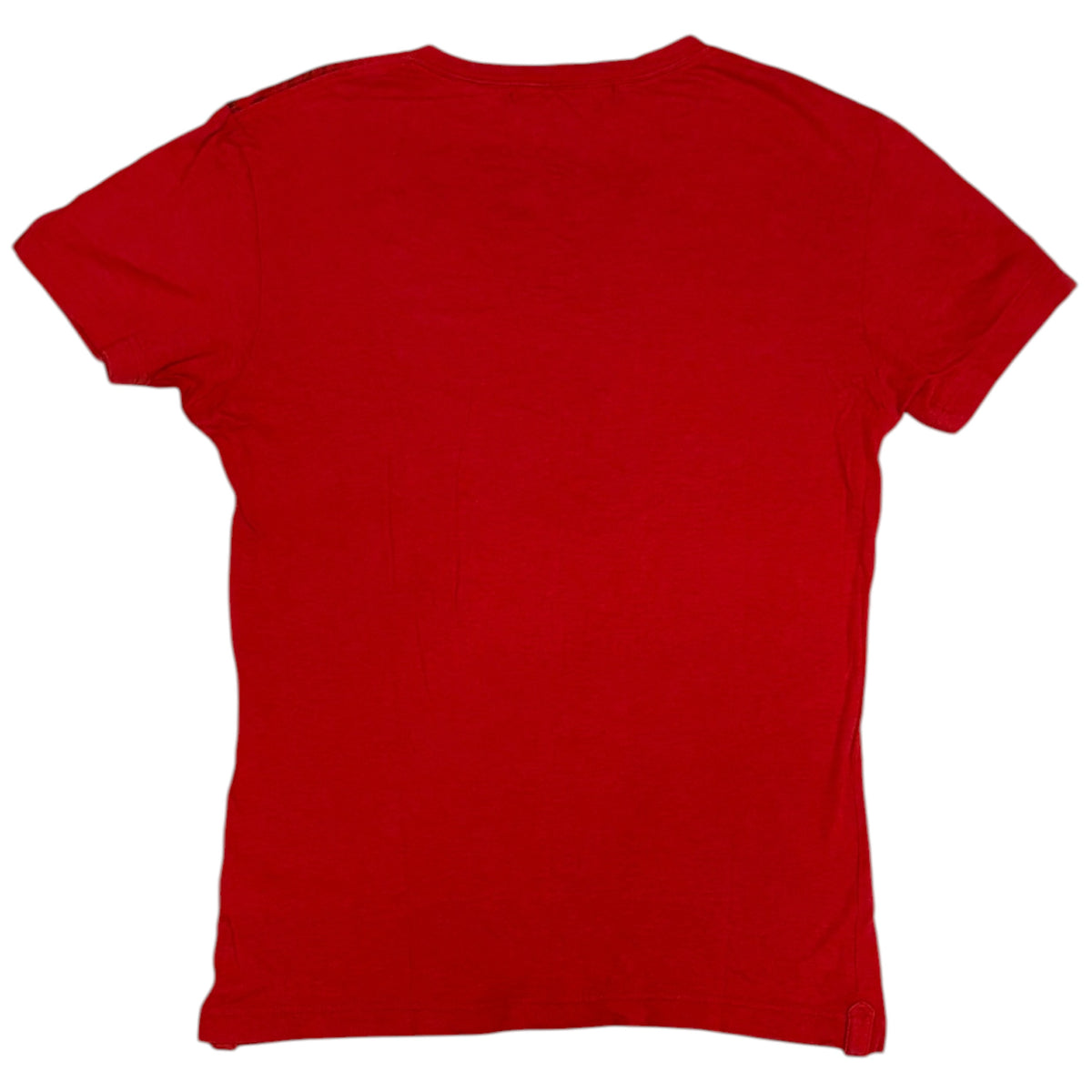 5351 Pour Les Hommes red detailed graphic V-neck T-shirt