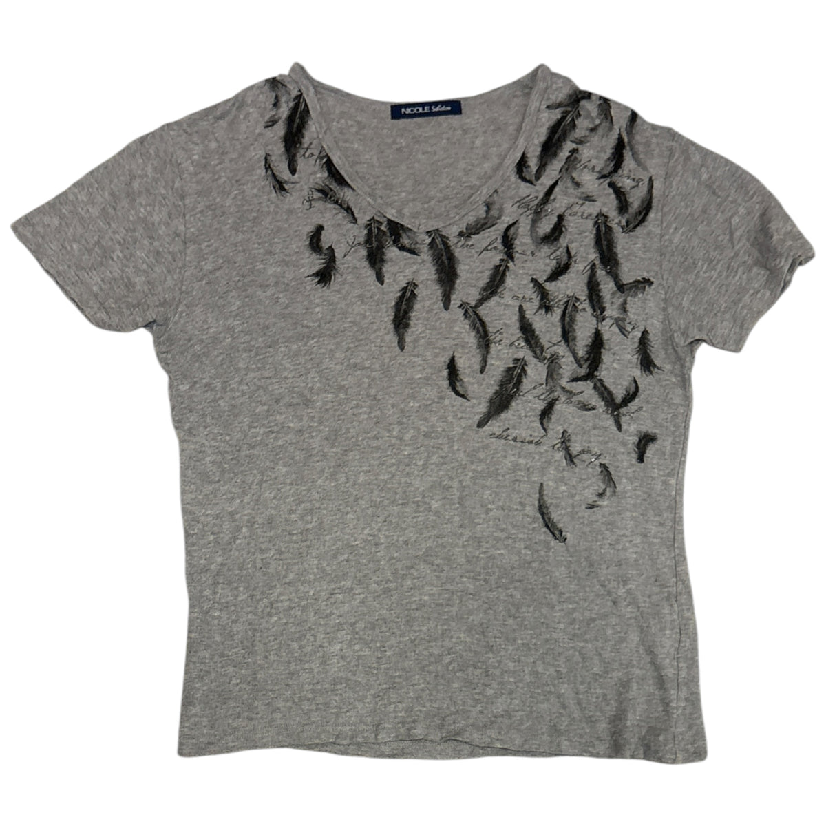 Nicole Club grey feather T-shirt