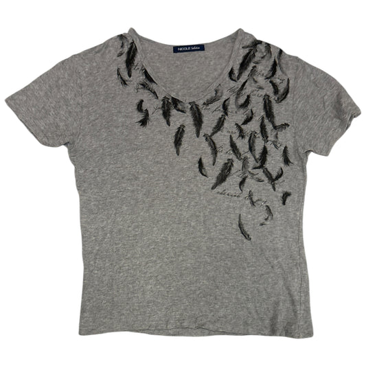 Nicole Club grey feather T-shirt