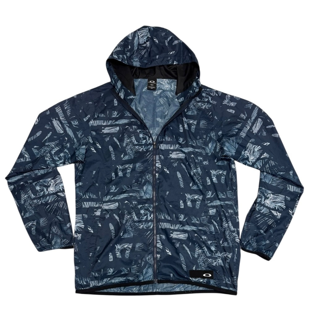 Oakley blue tropical wash windbreaker jacket