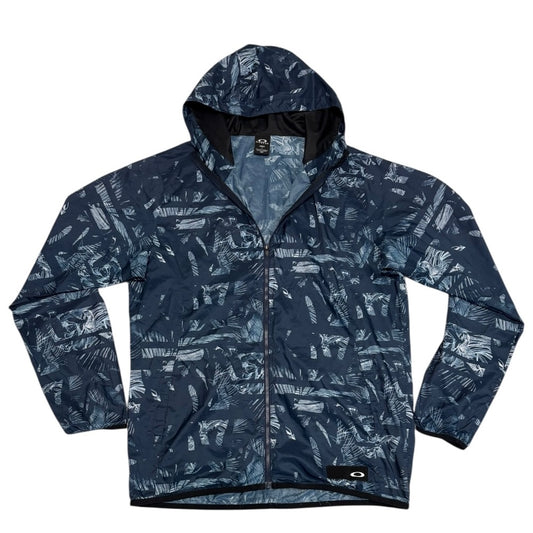 Oakley blue tropical wash windbreaker jacket