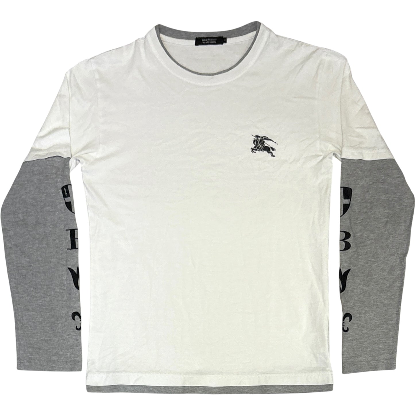 Burberry Black Label white double layer longsleeve T-shirt