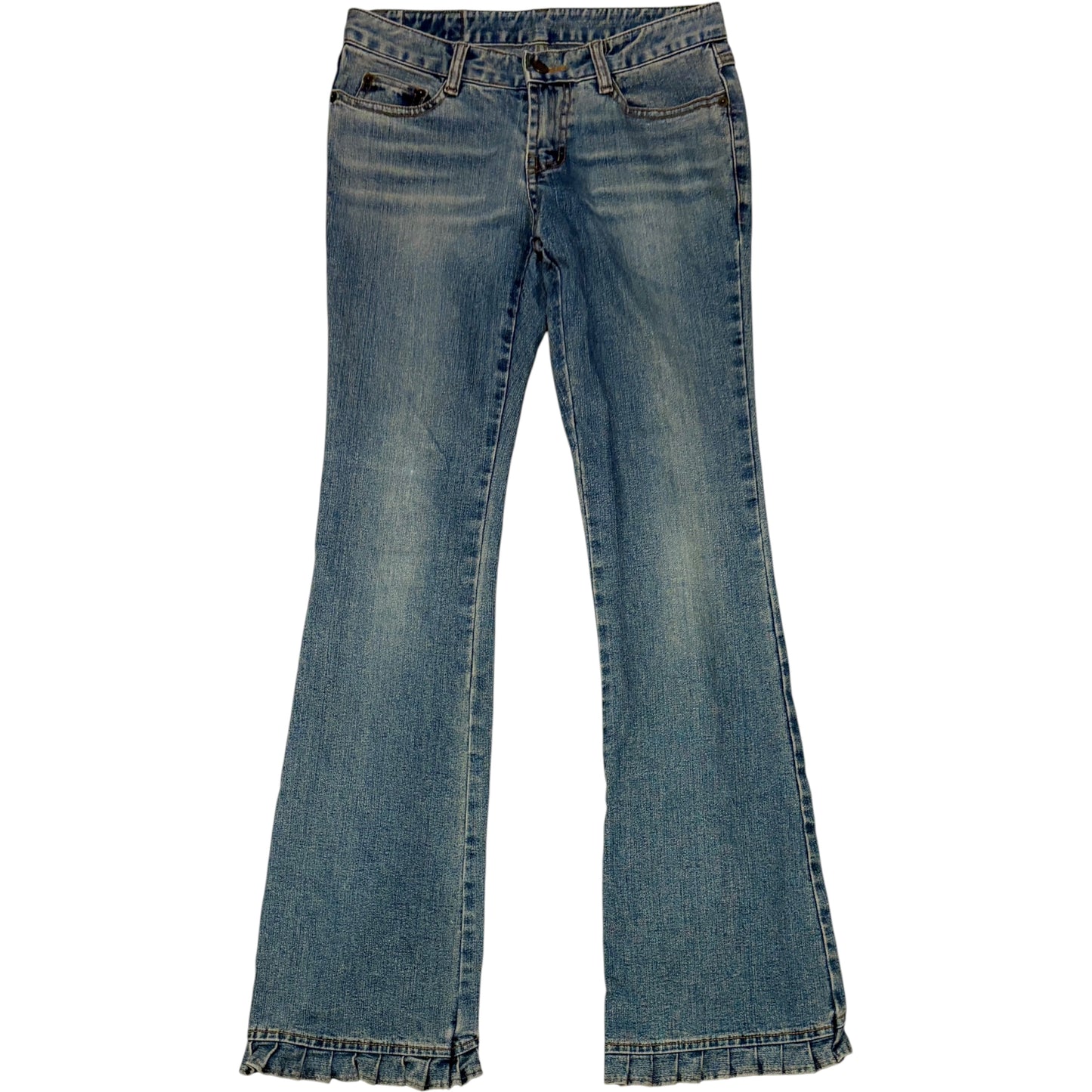 Liz Lisa lace up bootcut denim w/ embroided heart pocket