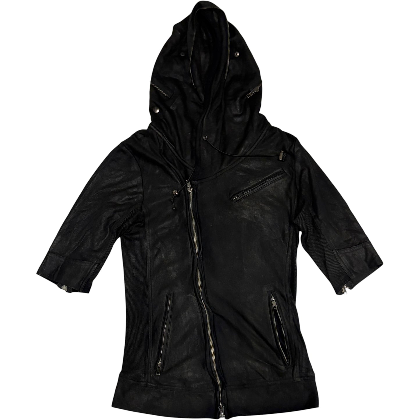 Buffalo Bobs asymmetric multizip ninja hoodie