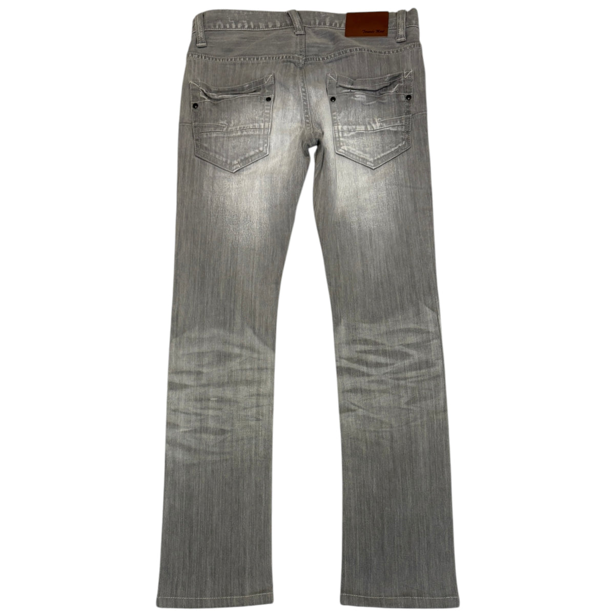 Tornado Mart grey fade wash whiskered denim jeans