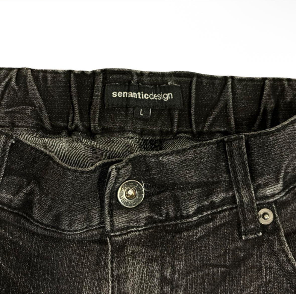 Semantic Design black biker multizip jeans