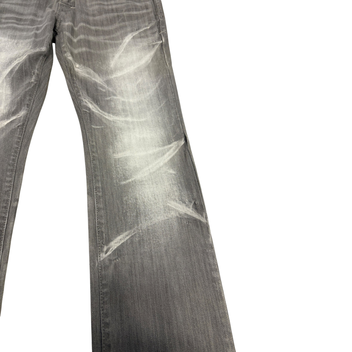 Tornado Mart grey fade wash whiskered denim jeans