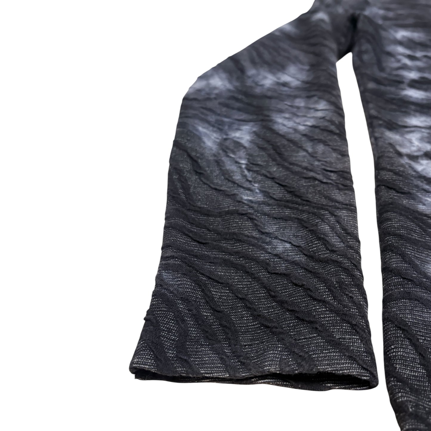 Nicole Club two tone navy tribal textured longsleeve T-shirt
