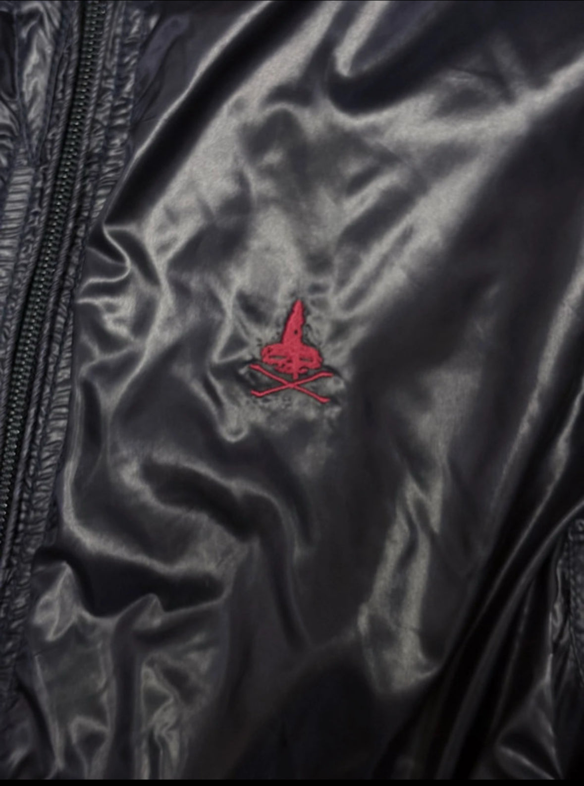 Hysteric Glamour navy skull motif windbreaker jacket