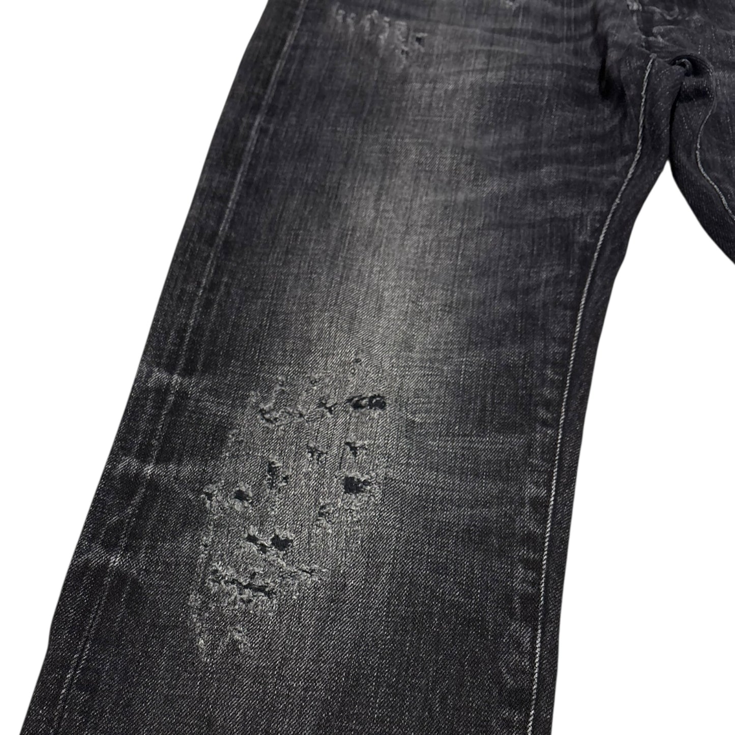 Edwin black distressed jeans