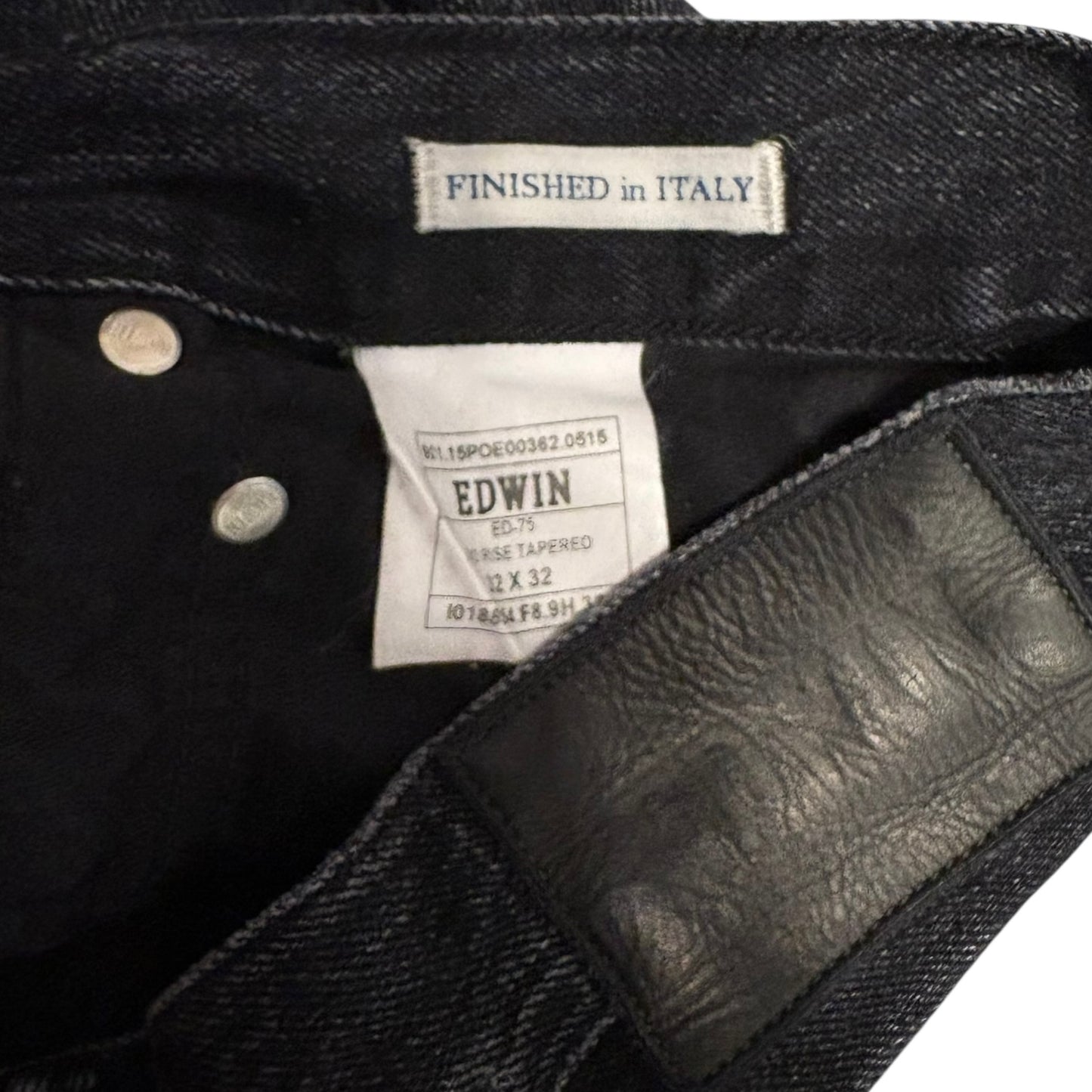 Edwin black distressed jeans