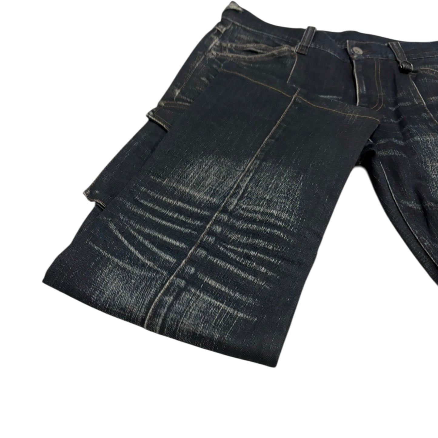 Nicole Club blue claw mark detailed multi pocket denim jeans