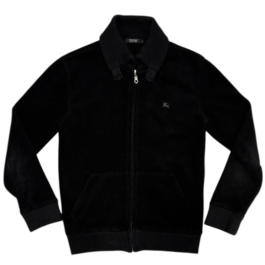 Burberry Black Label (JP exclusive line) black cotton fleece jacket